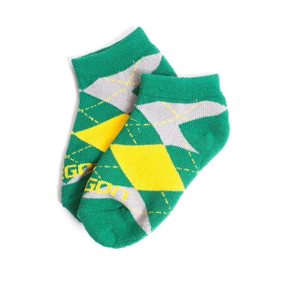 Ducks Spirit, Donegal Bay, Green, Bootie, Cotton Blend, Accessories, Toddler, Argyle, No-Show, Footie, Sock, 511264